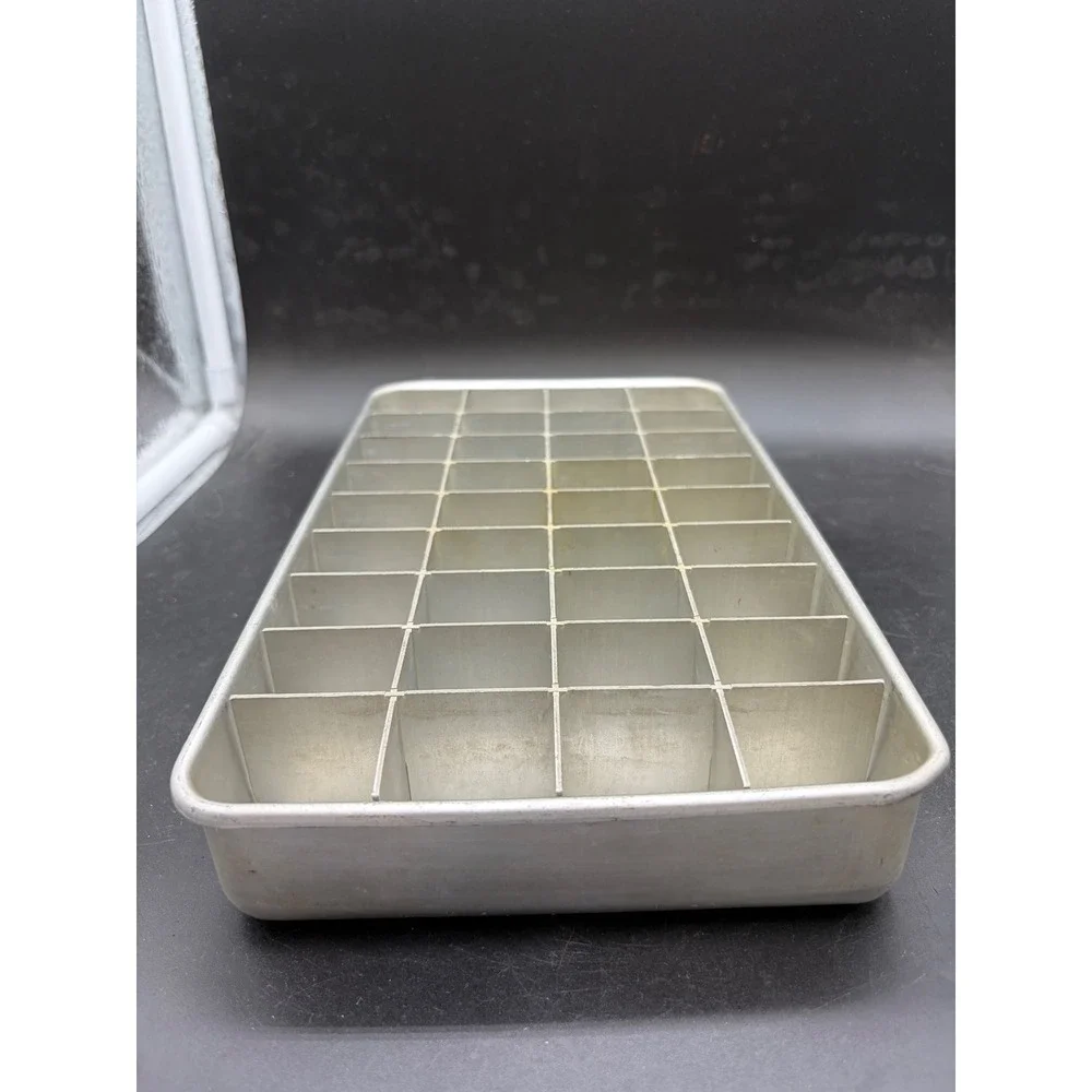 Vintage Aluminum Ice Cube Tray With A Solid Insde Tray